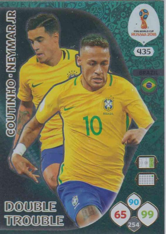 WC18 - 435  Philippe Coutinho, Neymar Jr (Brazil) - Double Trouble
