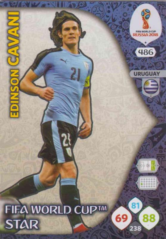 WC18 - 486  Edinson Cavani (Uruguay) - FIFA World Cup Stars