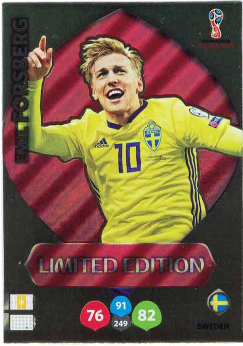 WC18 XXL Limited Edition Emil Forsberg - Limited Edition (stort kort / large card)