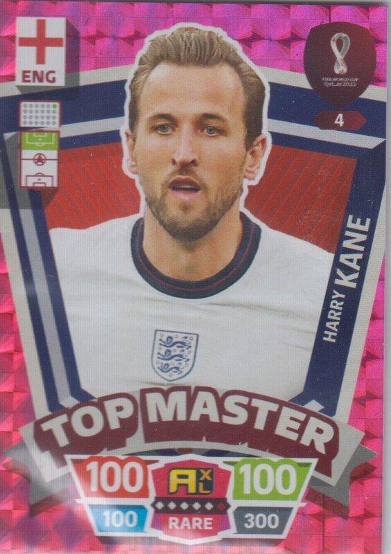 Adrenalyn World Cup 2022 - 004 - Harry Kane (England) - Top Master