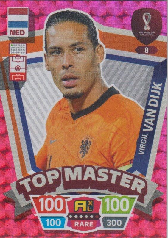 Adrenalyn World Cup 2022 - 008 - Virgil van Dijk (Netherlands) - Top Master