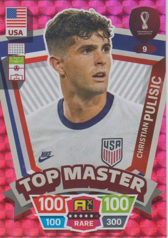 Adrenalyn World Cup 2022 - 009 - Christian Pulisic (USA) - Top Master