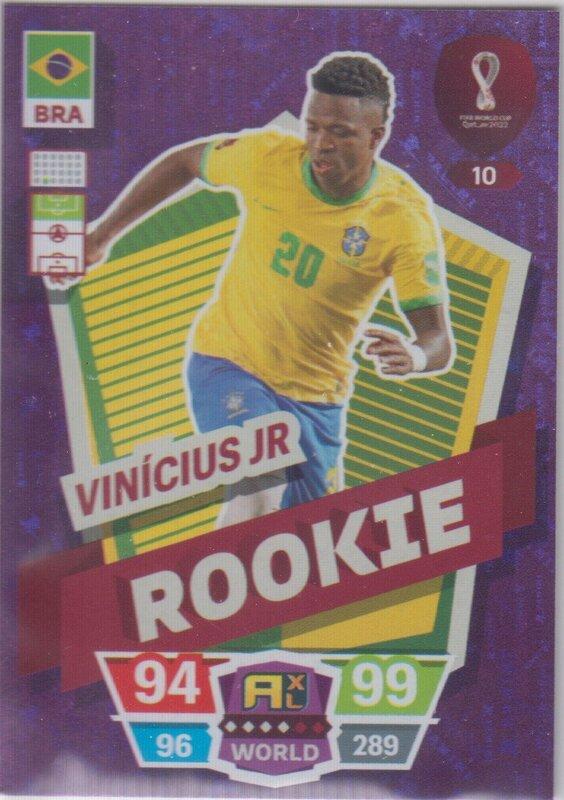 Adrenalyn World Cup 2022 - 010 - Vinícius Jr (Brazil)  - Rookie