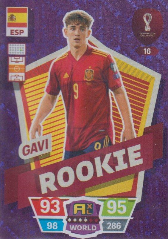 Adrenalyn World Cup 2022 - 016 - Gavi (Spain) - Rookie