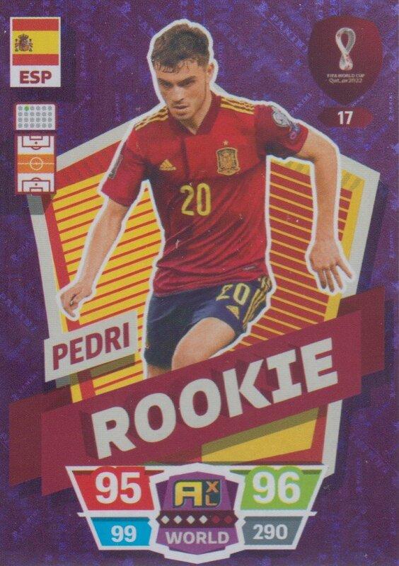 Adrenalyn World Cup 2022 - 017 - Pedri (Spain) - Rookie