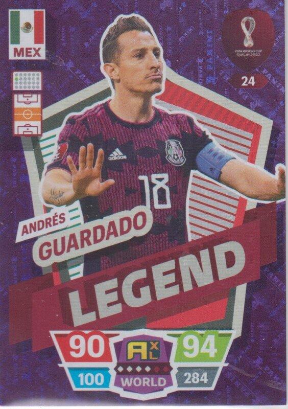 Adrenalyn World Cup 2022 - 024 - Andrés Guardado (Mexico) - Legend