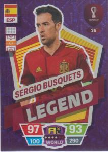 Adrenalyn World Cup 2022 - 026 - Sergio Busquets (Spain) - Legend