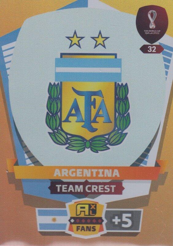 Adrenalyn World Cup 2022 - 032 - Team Crest (Argentina) - Team Crests