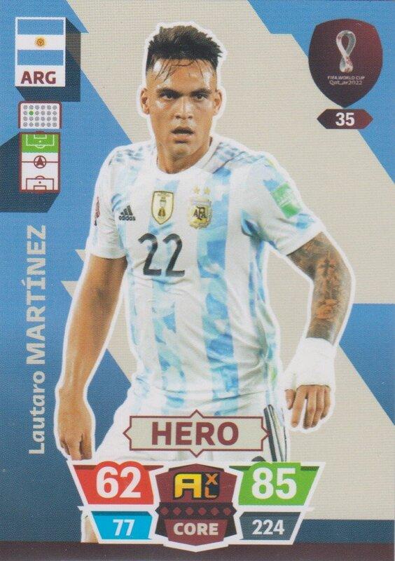 Adrenalyn World Cup 2022 - 035 - Lautaro Martínez (Argentina) - Heroes