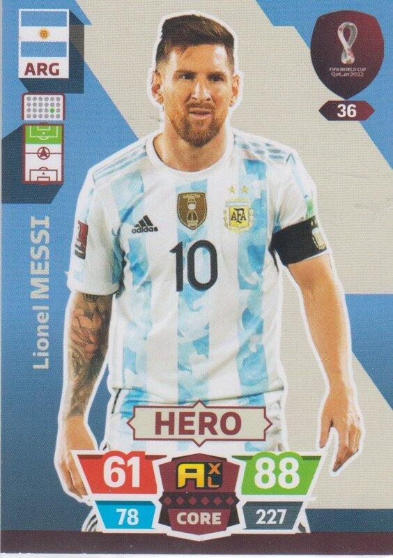 Adrenalyn World Cup 2022 - 036 - Lionel Messi (Argentina) - Heroes