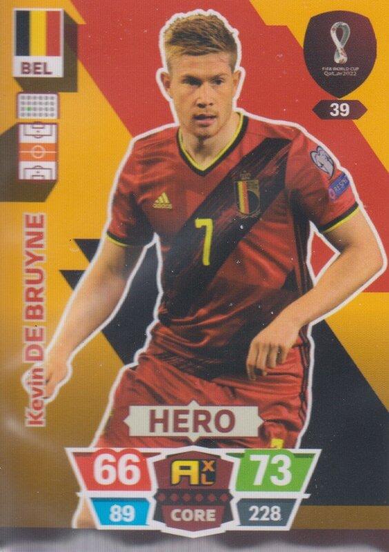 Adrenalyn World Cup 2022 - 039 - Kevin De Bruyne (Belgium) - Heroes