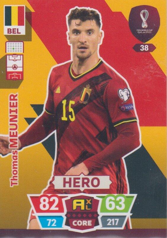 Adrenalyn World Cup 2022 - 038 - Thomas Meunier (Belgium) - Heroes