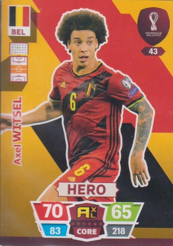 Adrenalyn World Cup 2022 - 043 - Axel Witsel (Belgium) - Heroes