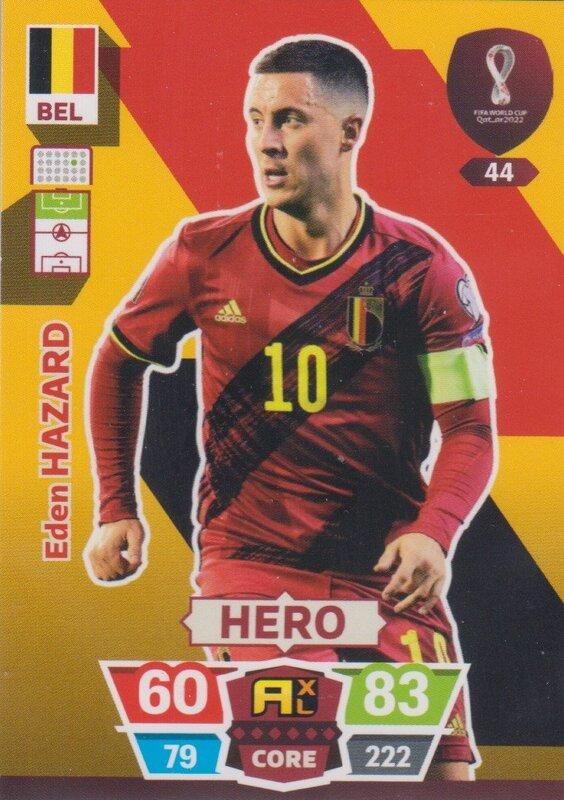 Adrenalyn World Cup 2022 - 044 - Eden Hazard (Belgium) - Heroes