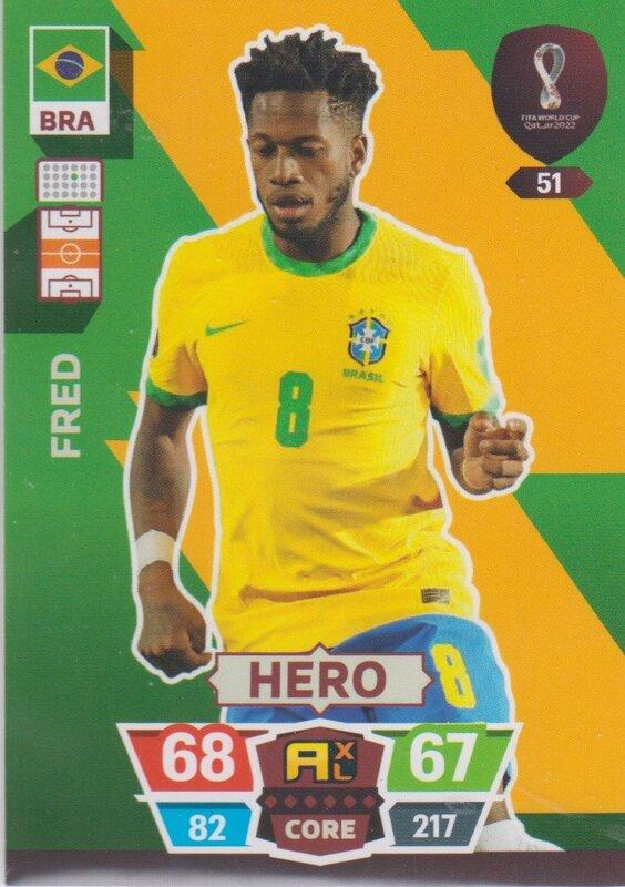 Adrenalyn World Cup 2022 - 051 - Fred (Brazil) - Heroes