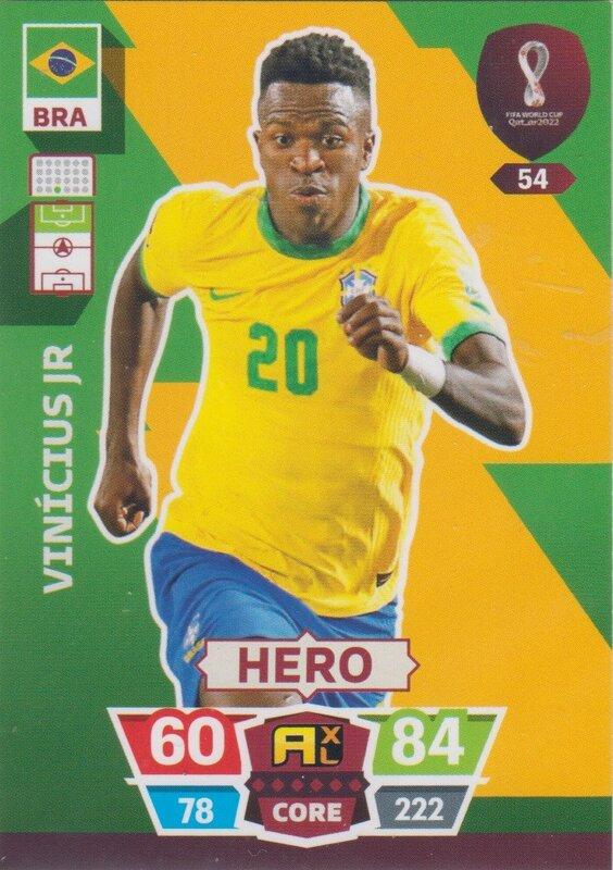 Adrenalyn World Cup 2022 - 054 - Vinícius Jr (Brazil) - Heroes