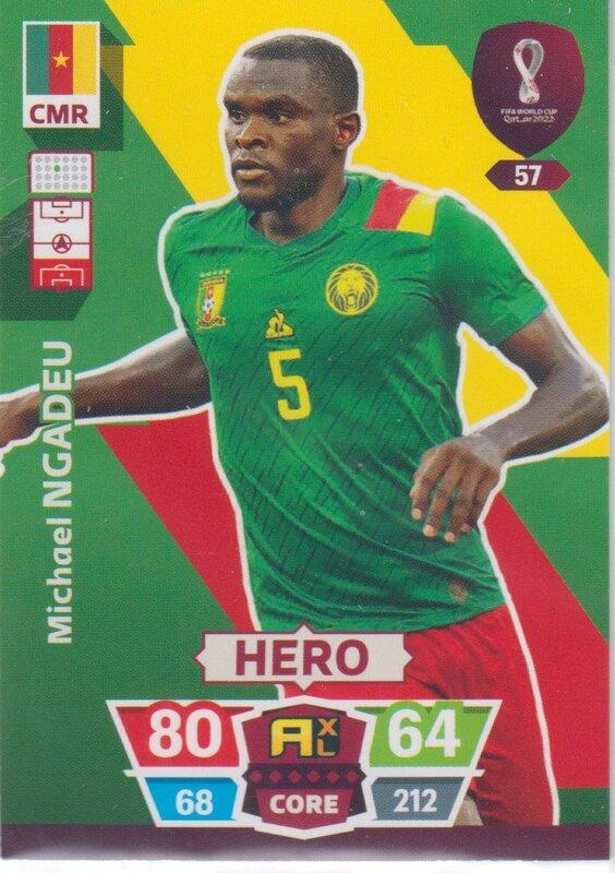 Adrenalyn World Cup 2022 - 057 - Michael Ngadeu (Cameroon) - Heroes