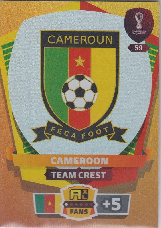 Adrenalyn World Cup 2022 - 059 - Team Crest (Cameroon) - Team Crests