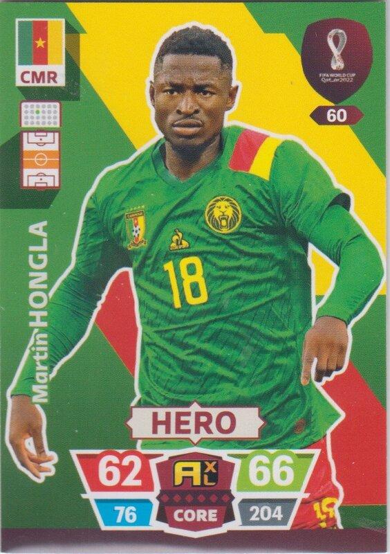 Adrenalyn World Cup 2022 - 060 - Martin Hongla (Cameroon) - Heroes
