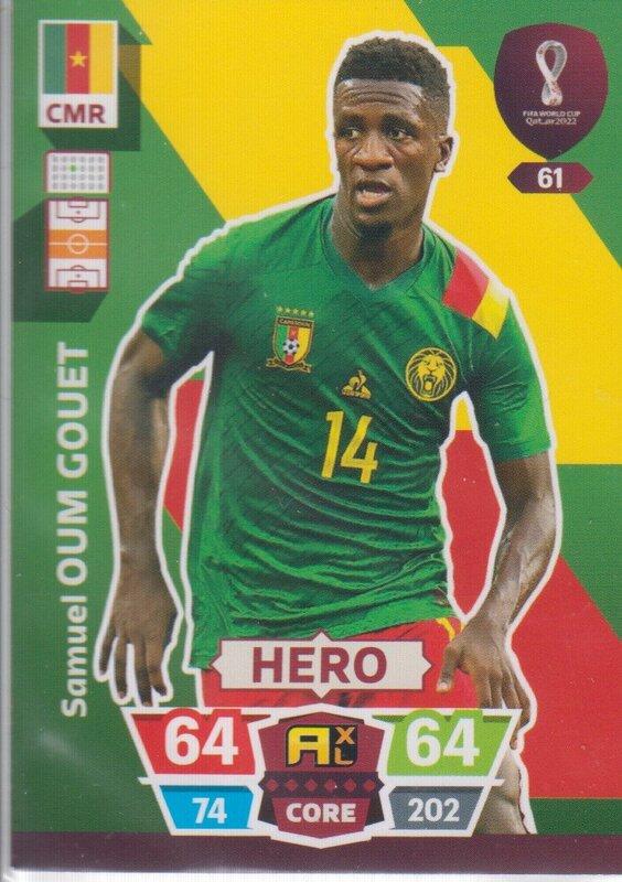 Adrenalyn World Cup 2022 - 061 - Samuel Oum Gouet (Cameroon) - Heroes