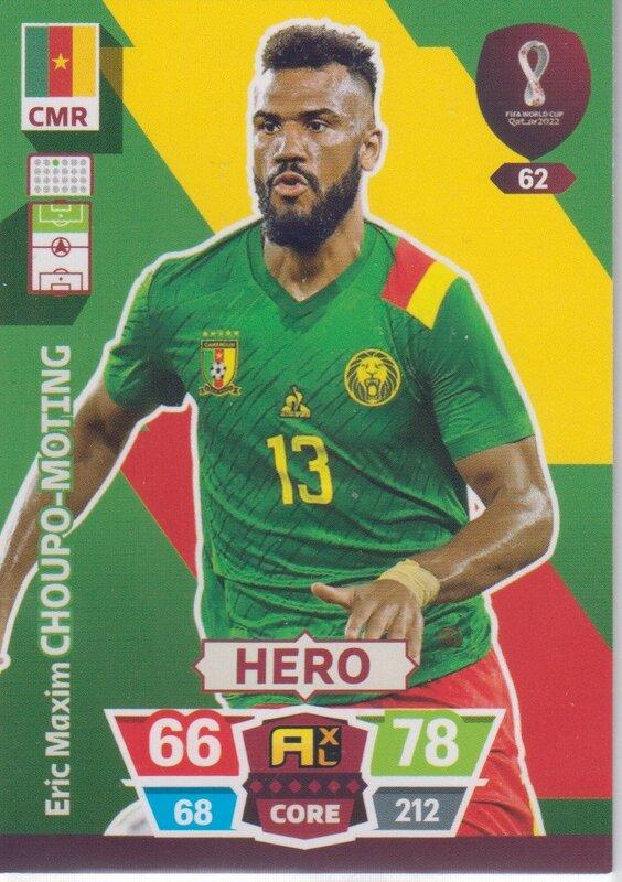 Adrenalyn World Cup 2022 - 062 - Eric Maxim Choupo-Moting (Cameroon) - Heroes