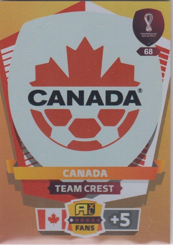 Adrenalyn World Cup 2022 - 068 - Team Crest (Canada) - Team Crests