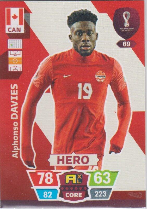 Adrenalyn World Cup 2022 - 069 - Alphonso Davies (Canada) - Heroes