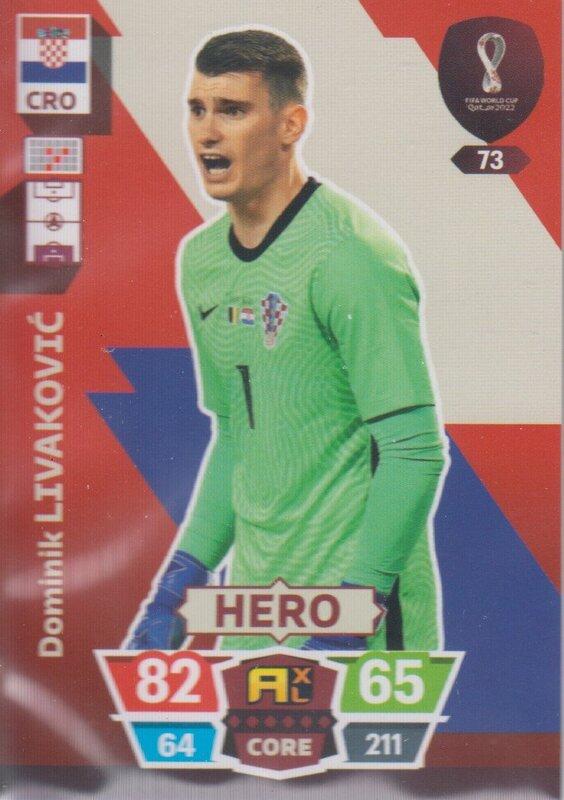 Adrenalyn World Cup 2022 - 073 - Dominik Livaković (Croatia) - Heroes
