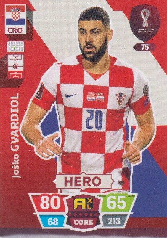 Adrenalyn World Cup 2022 - 075 - Joško Gvardiol (Croatia) - Heroes