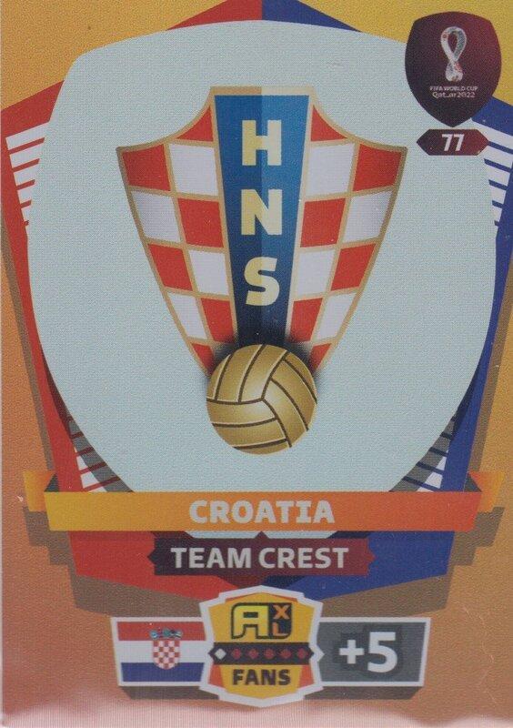 Adrenalyn World Cup 2022 - 077 - Team Crest (Croatia) - Team Crests