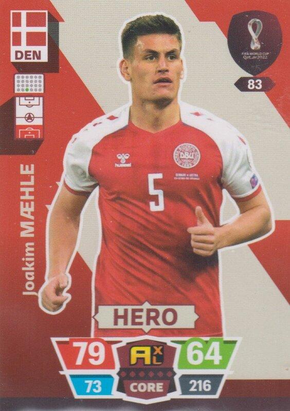 Adrenalyn World Cup 2022 - 083 - Joakim Mæhle (Denmark) - Heroes