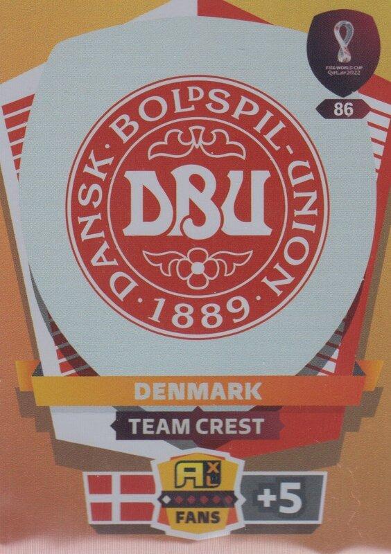 Adrenalyn World Cup 2022 - 086 - Team Crest (Denmark) - Team Crests