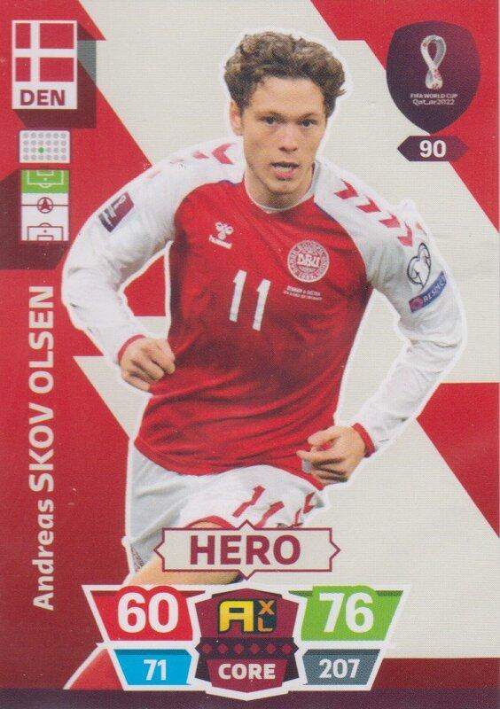 Adrenalyn World Cup 2022 - 090 - Andreas Skov Olsen (Denmark) - Heroes