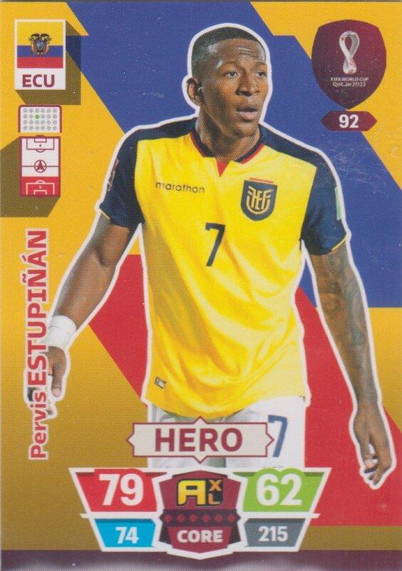 Adrenalyn World Cup 2022 - 092 - Pervis Estupiñán (Ecuador) - Heroes