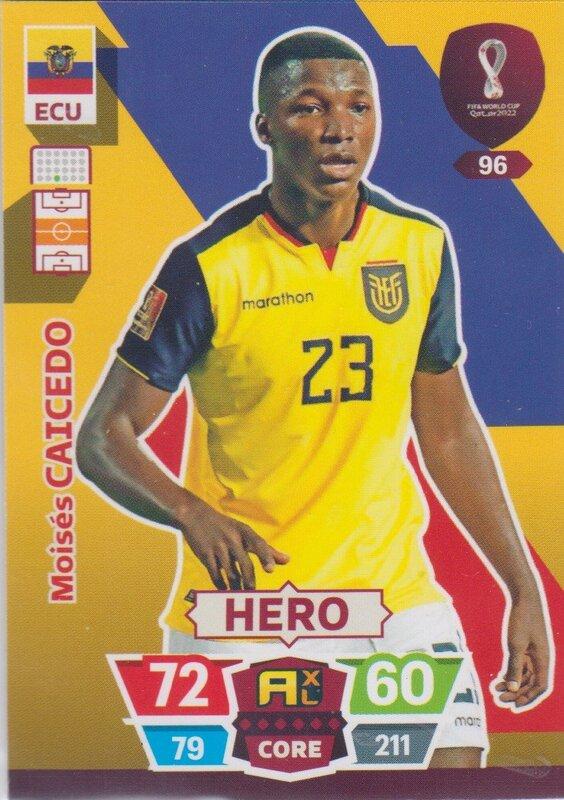 Adrenalyn World Cup 2022 - 096 - Moisés Caicedo (Ecuador) - Heroes