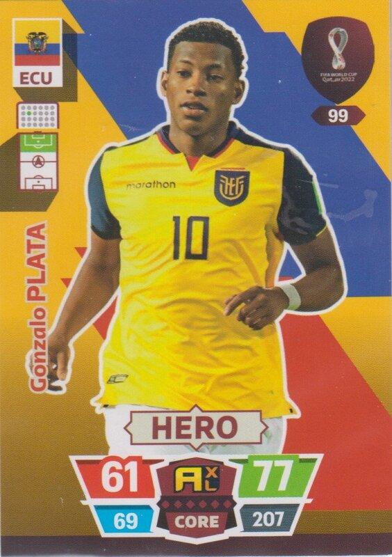 Adrenalyn World Cup 2022 - 099 - Gonzalo Plata (Ecuador) - Heroes