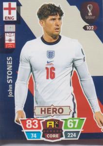 Adrenalyn World Cup 2022 - 102 - John Stones (England) - Heroes