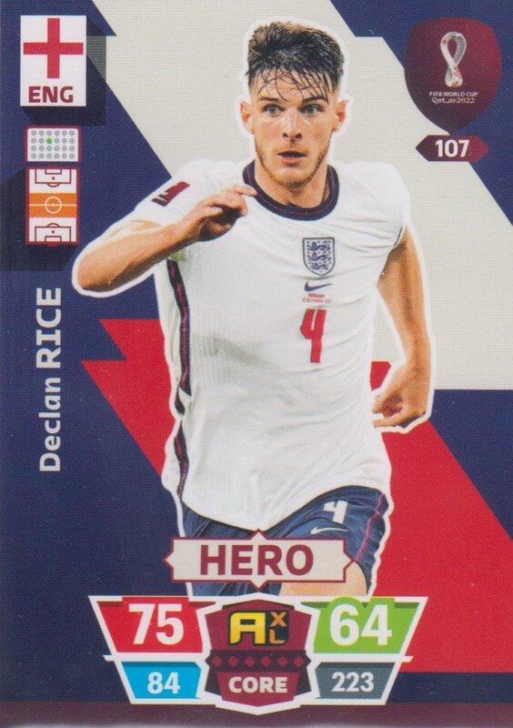 Adrenalyn World Cup 2022 - 107 - Declan Rice (England) - Heroes