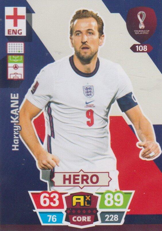 Adrenalyn World Cup 2022 - 108 - Harry Kane (England) - Heroes
