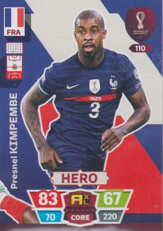 Adrenalyn World Cup 2022 - 110 - Presnel Kimpembe (France) - Heroes