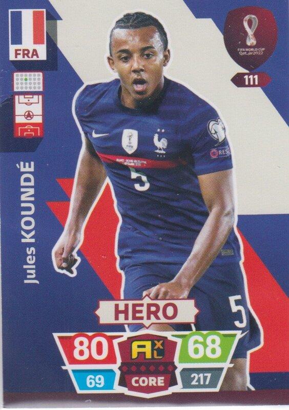 Adrenalyn World Cup 2022 - 111 - Jules Koundé (France) - Heroes