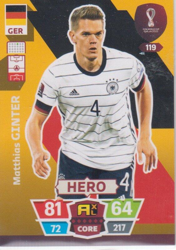 Adrenalyn World Cup 2022 - 119 - Matthias Ginter (Germany) - Heroes