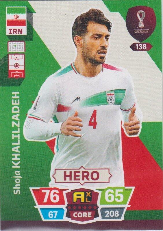 Adrenalyn World Cup 2022 - 138 - Shoja Khalilzadeh (Iran) - Heroes