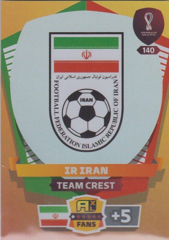Adrenalyn World Cup 2022 - 140 - Team Crest (Iran) - Team Crests
