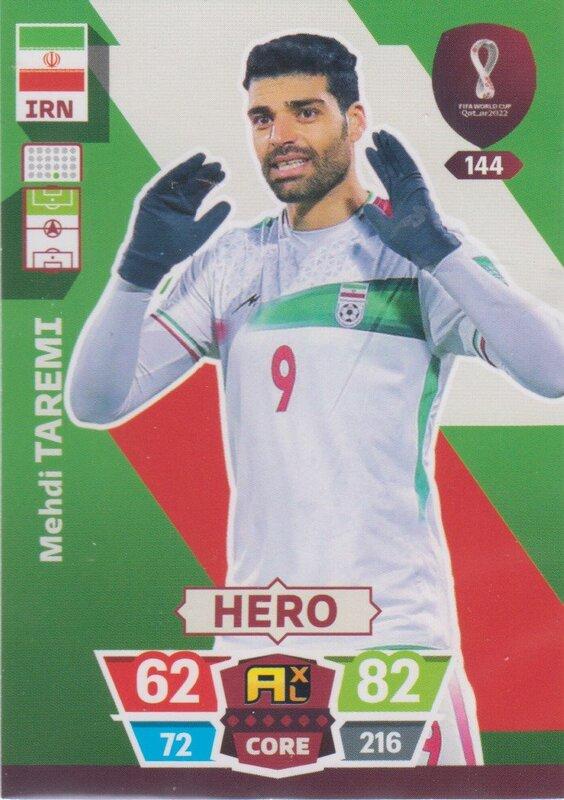 Adrenalyn World Cup 2022 - 144 - Mehdi Taremi (Iran) - Heroes