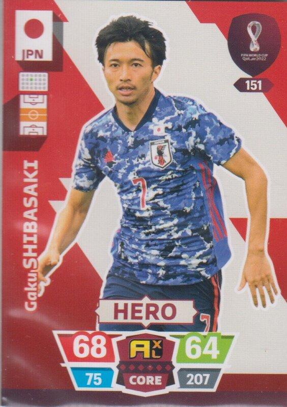 Adrenalyn World Cup 2022 - 151 - Gaku Shibasaki (Japan) - Heroes