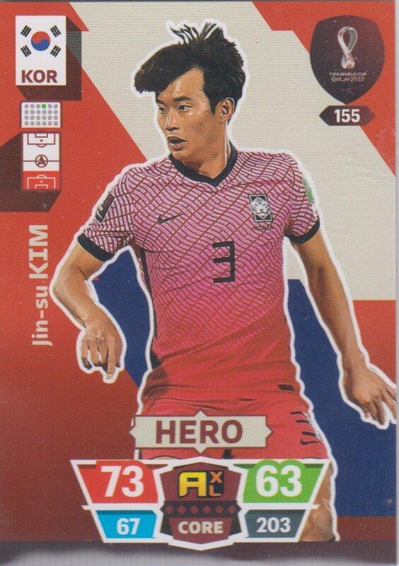 Adrenalyn World Cup 2022 - 155 - Jin-su Kim (South Korea) - Heroes
