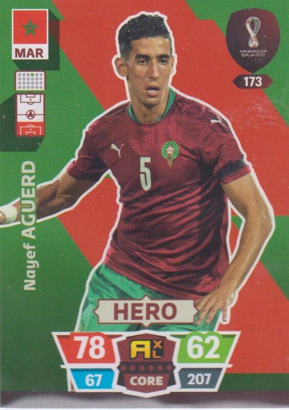 Adrenalyn World Cup 2022 - 173 - Nayef Aguerd (Morocco) - Heroes