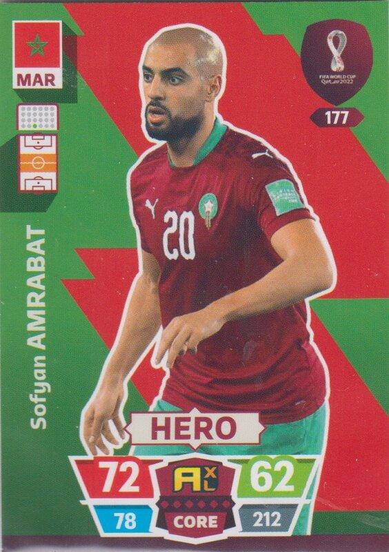 Adrenalyn World Cup 2022 - 177 - Sofyan Amrabat (Morocco) - Heroes