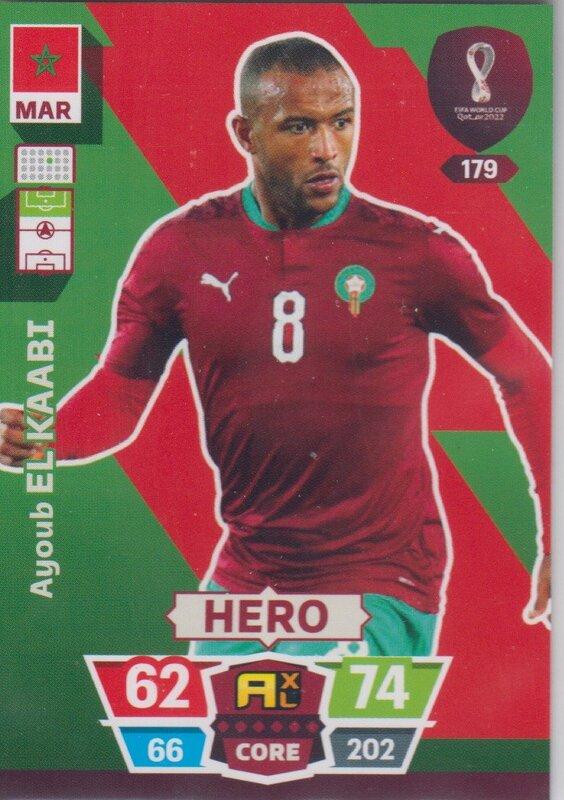 Adrenalyn World Cup 2022 - 179 - Ayoub El Kaabi (Morocco) - Heroes